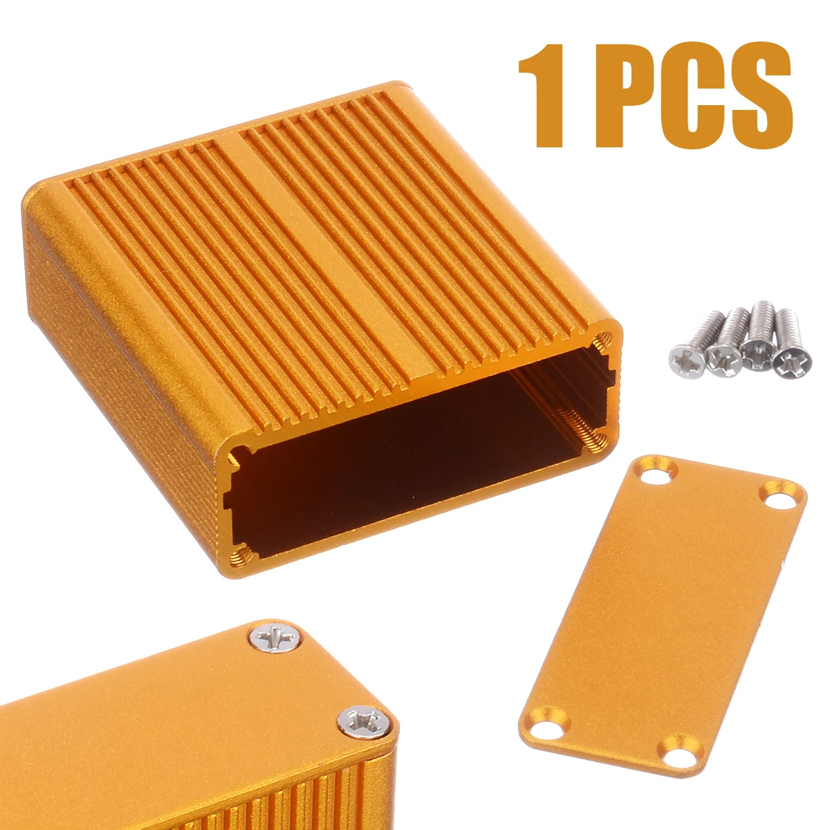 

1pc Mayitr Aluminum Enclosure Case Gold DIY Electric Project Instrument Box 45x45x18.5mm