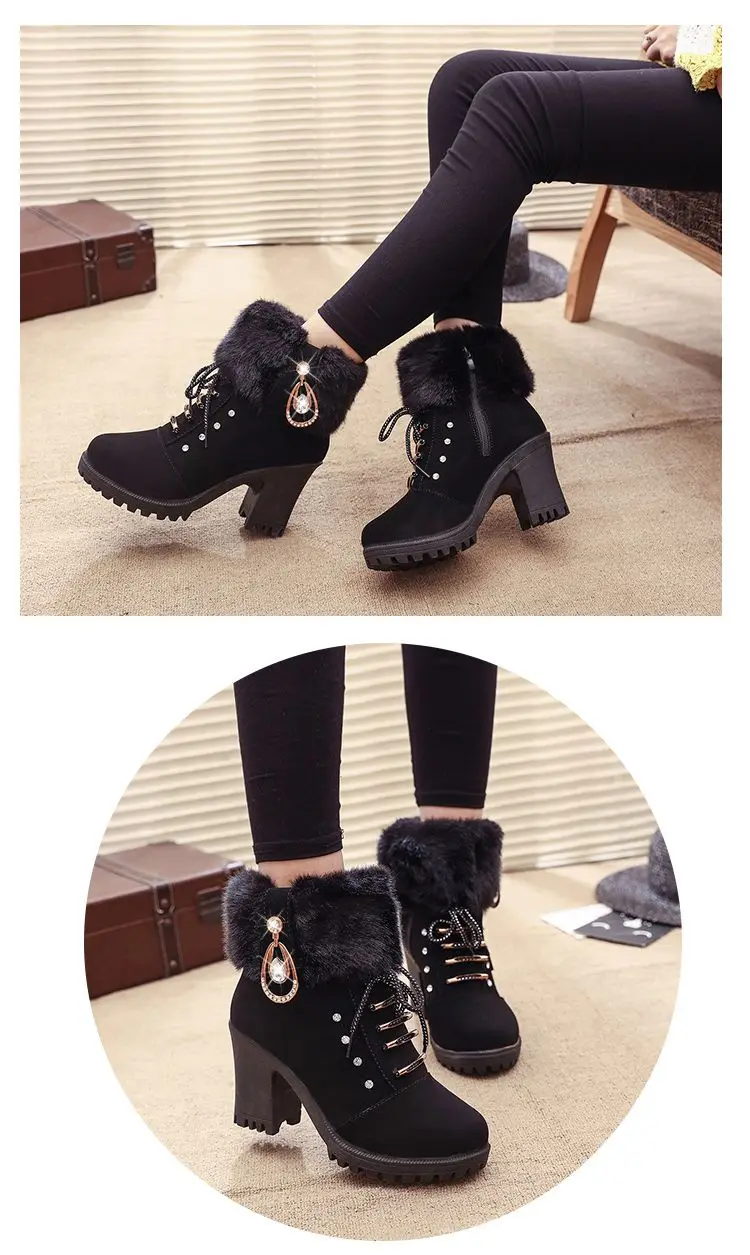 botas de salto alto inverno sapatos femininos
