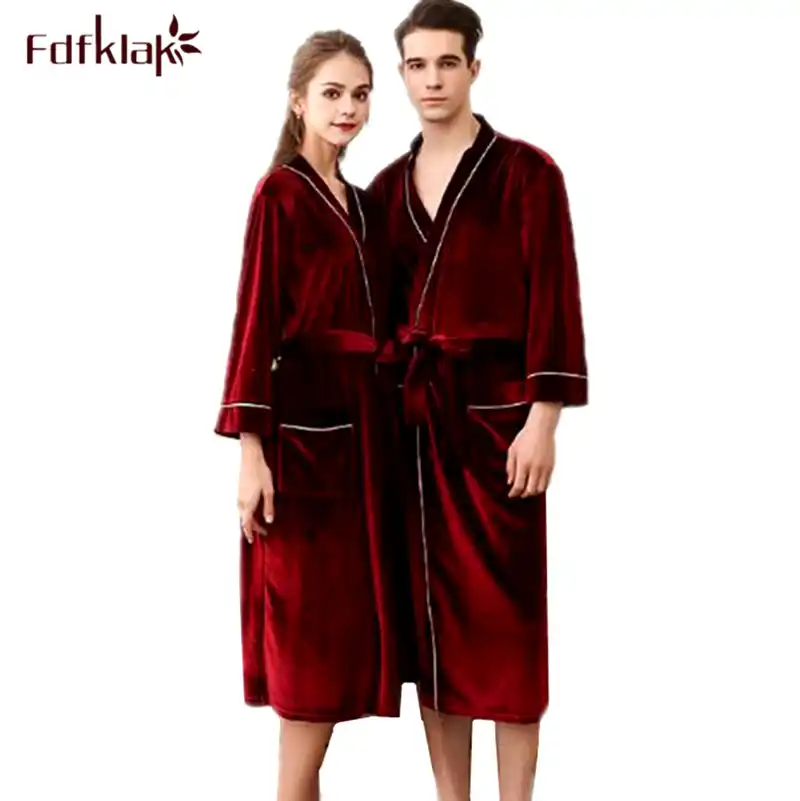 Plus size velvet robe Clearance