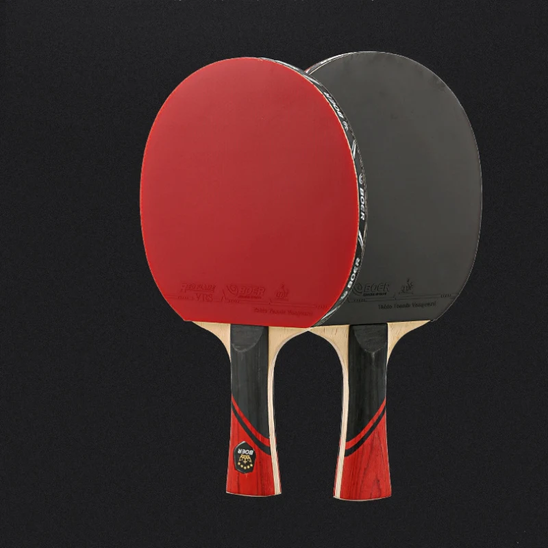 

BOER 3STARS Ayous Table Tennis Racket Lightweight Powerful Ping Pong Paddle Bat Grip Table Tennis Training with bag 2019