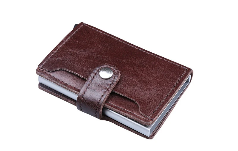 VM FASHION KISS men/wo мужской RFID кошелек из натуральной кожи металлическая кредитная и визитная карточка держатель минималистичный кошелек