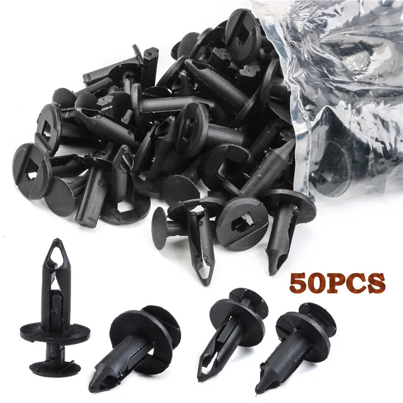 Buy 8mm Plastic Rivet Automotive Fasteners 50PCS Car Door Bumper Cover Fender