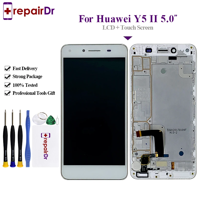 Оригинальный Для Huawei Y5 II ЖК-дисплей + сенсорный экран 100% протестированный