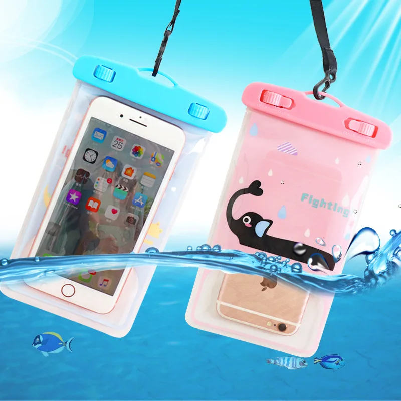 

smart phone waterproof pouch in underwater phone case transparent swimming bag for iPhone7 waterproof smart phone pouch