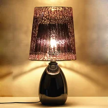 Современный творческий Спальня рядом с настольные лампы роскошный Европейский два яруса Ткань Оттенка Хром База кабинет стол Освещение светильники