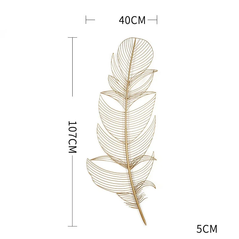 Настенная Декорация из кованого железа с пером, 3D Украшение стен, средиземноморский домашний фон для гостиной, фотообои R2143
