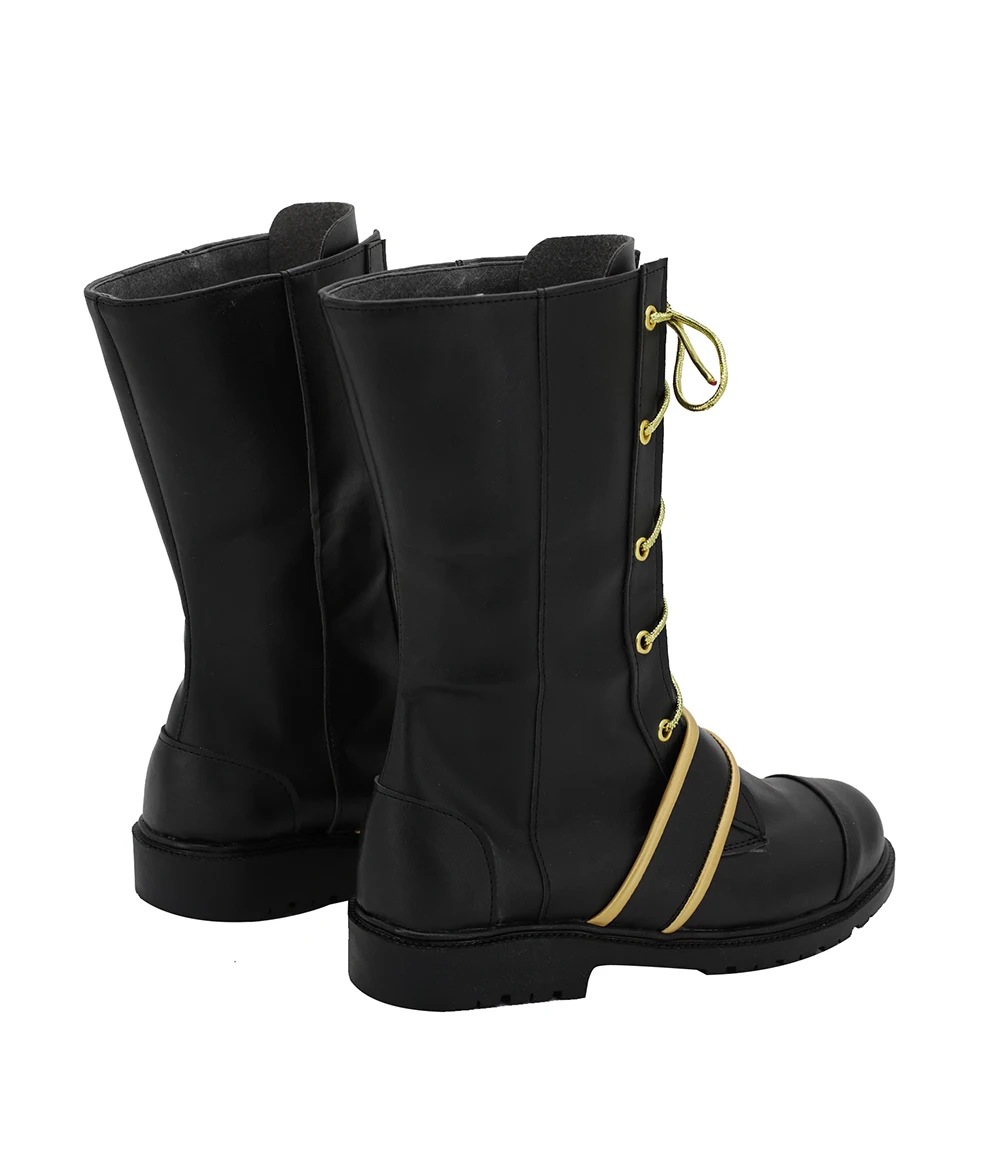 Ensemble Stars Tsukinaga Leo Cosplay Boots Black Shoes Custom Made Any Size (4)