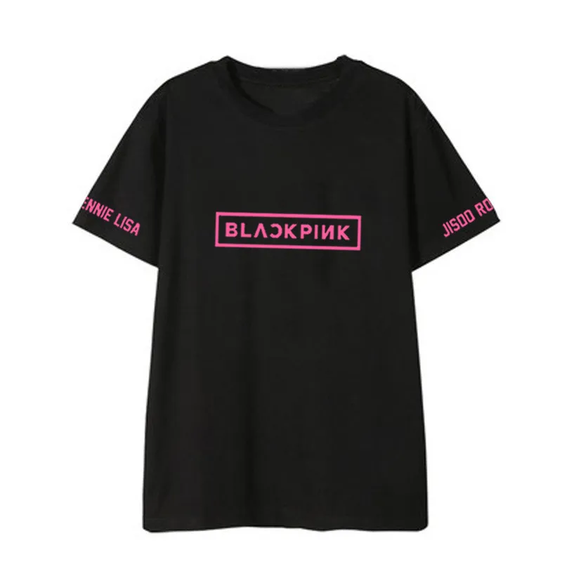 

Kpop BLACKPINK Japan Album Shirts Hip Hop Casual Loose Clothes Tshirt T Shirt Short Sleeve Tops T-shirt DX560