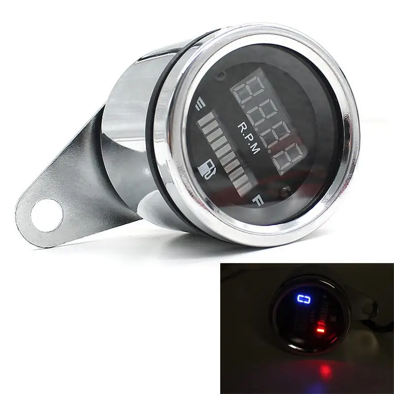 

Adeeing Meter Odometer Modified LED Digital Display Tachometer 2 in 1 Fule gauge Tachometer for motorcycle LED fuel gauge r30