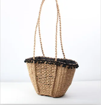 

Summer Bag Fashion Bags with One-shoulder Beach Bags for Women 2019 Travel Accessories Sac Main Femme Rattan Bag