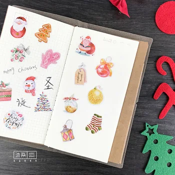 

Santa Claus Warm Christmas Wishes Decorative Stickers Adhesive Stickers DIY Decoration Craft Scrapbooking Stickers