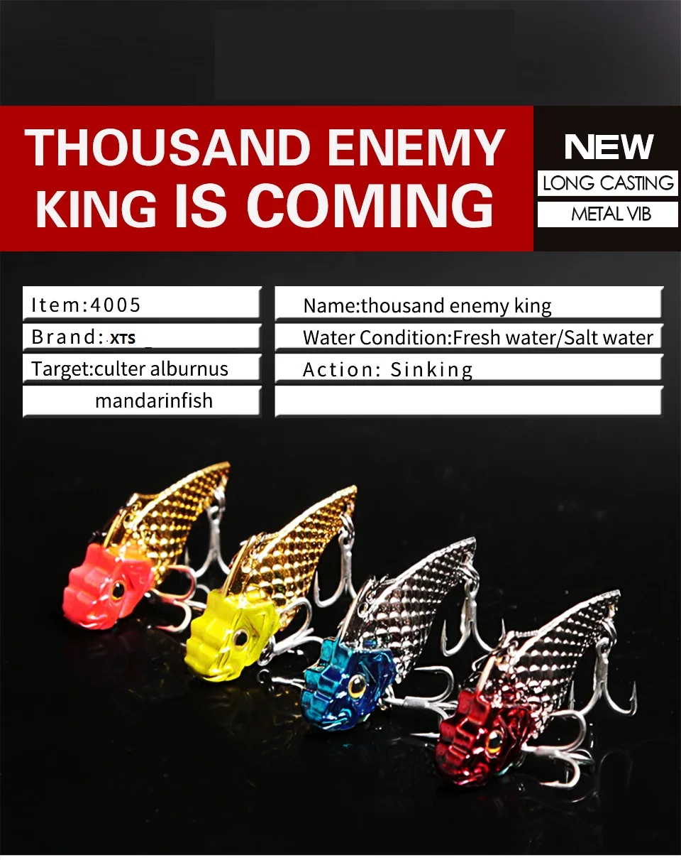 Kingdom Metal Spoon Mini Fishing lures VIB Quality Professional Crankbait bass Baits 1pc 3.7cm8g 4cm10.5g 4.5cm14g Lead Fish Model 4005 (1)