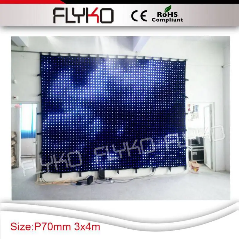 

gif flash vision display 10ft x 14ft P7cm led dj lighting tv stage effect video curtain led dj club backdrop