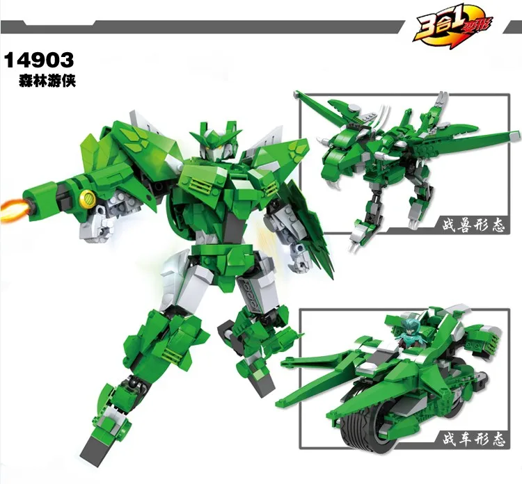 7  5 styles cartoon robot models Building Blocks Educ1ational Toys For Kids Compatible Legos COGO4901