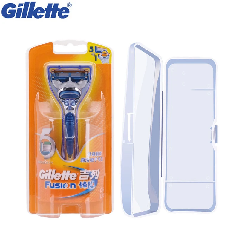 

Gillette Fusion Safety Razor Mens Razor Beard Manual Shaving Beard Shaver Shaving Blades With 1 Portable Travel Storage Box