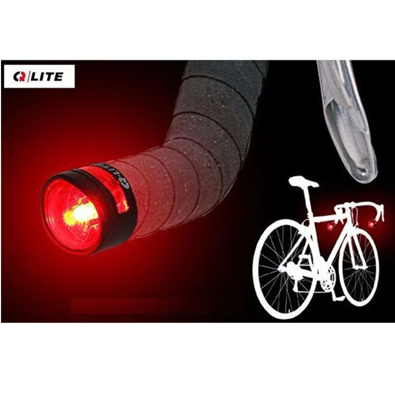 Flash Deal Q-LITE Mountain Bike Bar End Light Road Bike Bar End Light Super Turn Signal Rear Light Bicycle Handlebar End Light 5