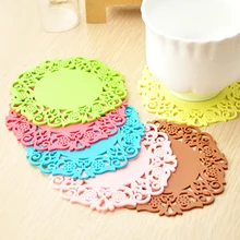 10 шт./партия, креативные бытовые принадлежности, круглые силиконовые подставки, коврик для чашки