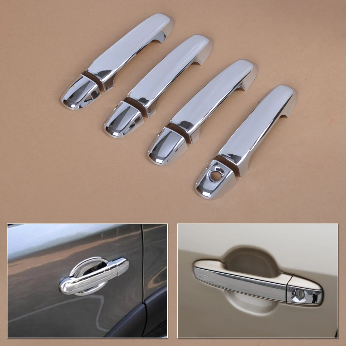 beler Chrome 8PCS Door Handle Cover Trim ABS Plastics fit beler Chrome 8PCS Door Handle Cover Trim ABS Plastics fit