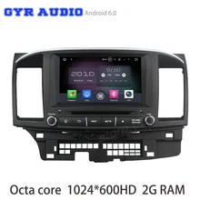 Octa core android 6.0 Coche dvd GPS para Mitsubishi lancer con 1024*600 de la pantalla WIFI 4G usb bluetooth de radio auto espejo enlace
