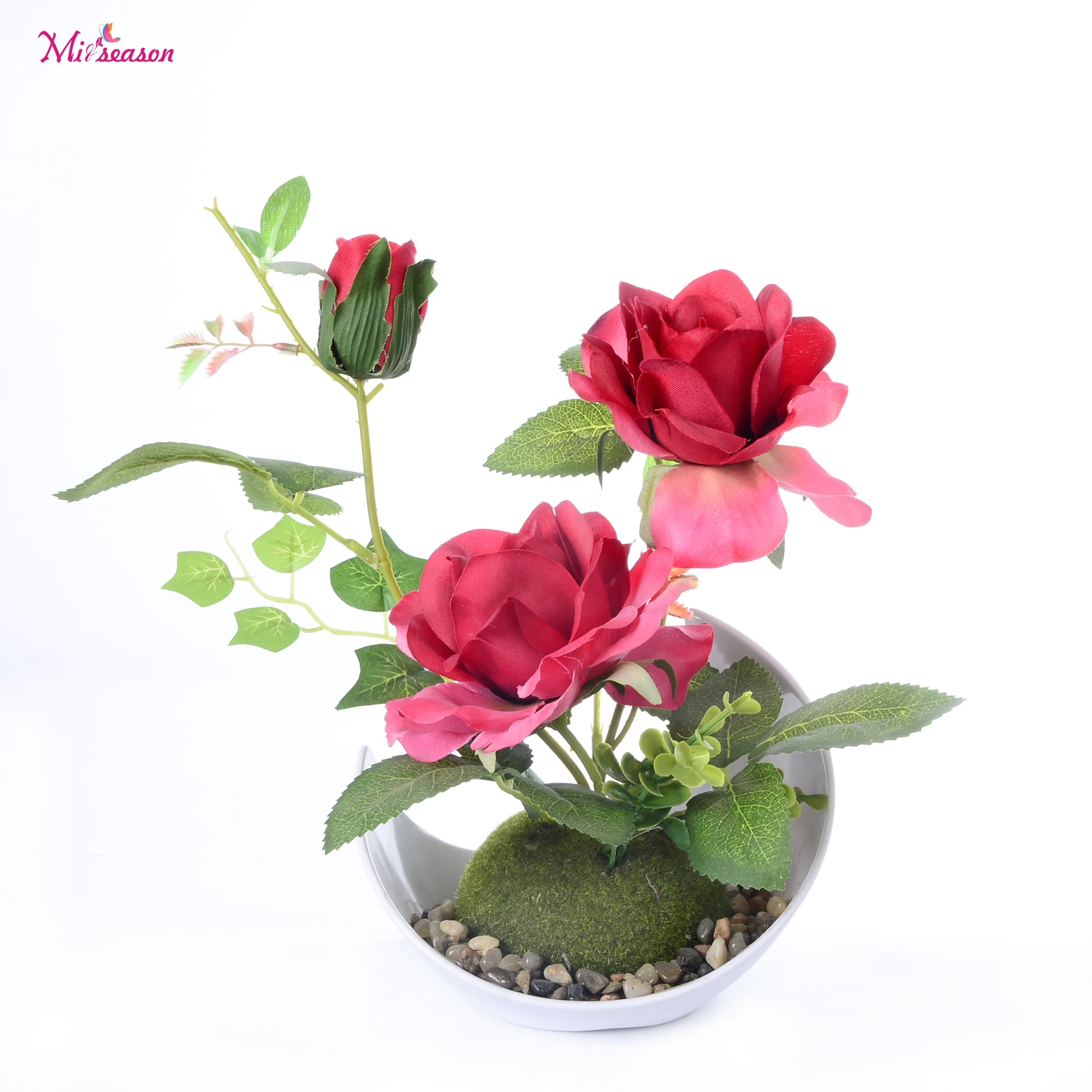 IMIKEYA Artificial Rose Potted Plant with Silk Flower Fake Bonsai Art for Home Decor Wedding Garden Office Patio Decoration Table Centerpieces Pink IMIKEYA Artificial Rose Potted Plant with Silk Flower Fake Bonsai Art for Home Decor Wedding Garden Office Patio Decoration Table Centerpieces Pink
