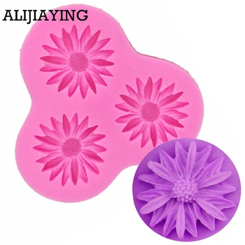 

M0129 DIY Lotus chrysanthemum Flowers wedding cake decorating tools DIY baking fondant silicone mold soap mould