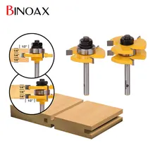 Binoax 1/4 «Хвостовика 2 Бит Tongue and Groove Бит Установлен Маршрутизатор