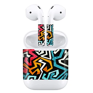 GOOYIYO-для Apple AirPods 1 2 DIY персональная наклейка наушники Проводная зарядная коробка 3M виниловая наклейка цветные аксессуары для кожи - Цвет: A048