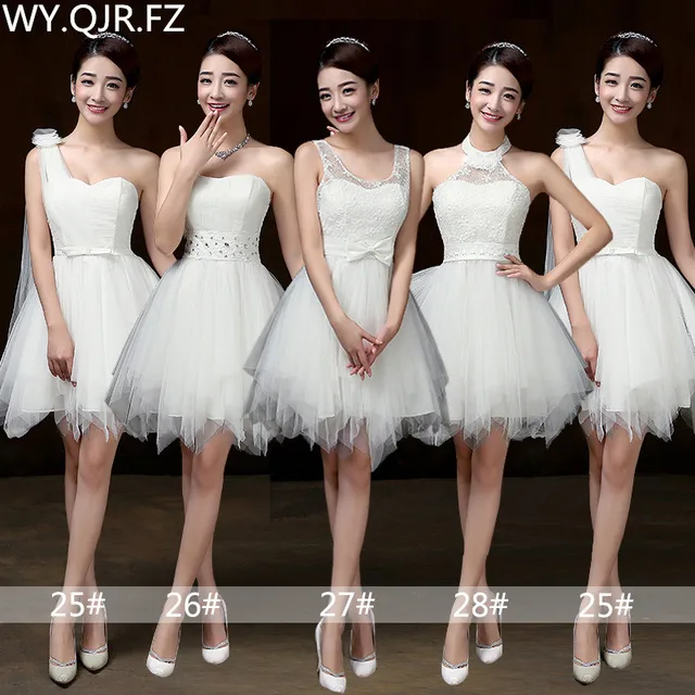 Psqy B New Short White Bridesmaid Dresses For Spring And Summer 2018 Psqy B New Short White Bridesmaid Dresses For Spring And Summer 2018 Wedding