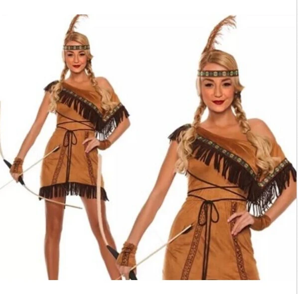 red indian dress up female