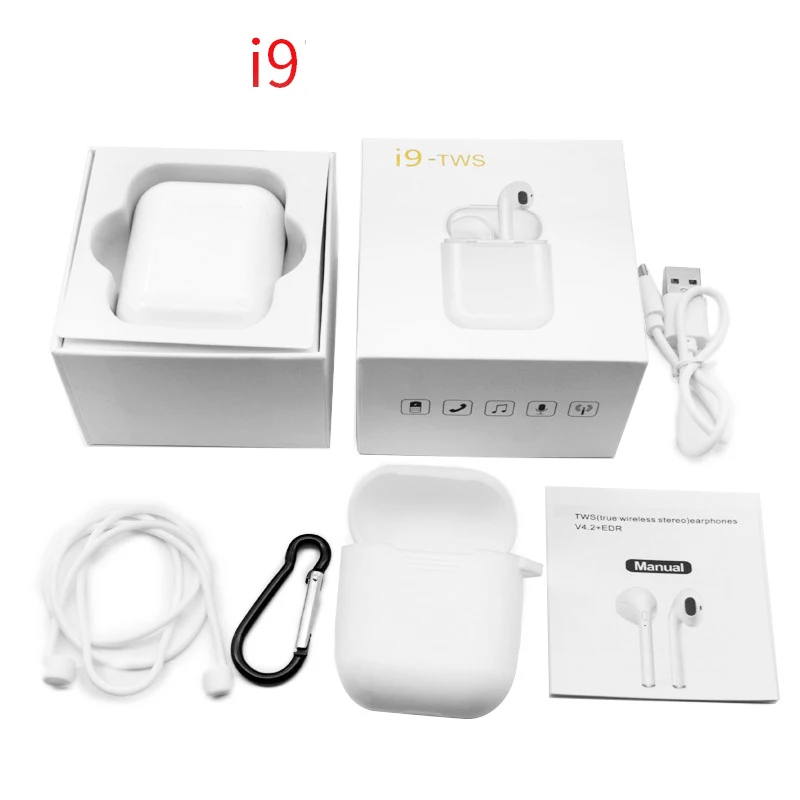 

I9 I7 TWS Cufflinks Wireless Earphones Bluetooth V4.2 Stereo Headset Earphone for Iphone 7 Plus 7 6s 6plus SE Galaxy S8 Plus LG