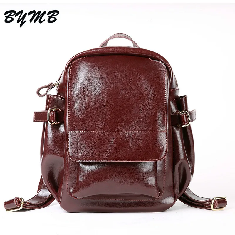 2018 Hot Sale Fashion Leather Bag Women Bag Cow Leather Women Backpack Mochila Feminina School ...