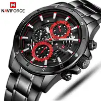 トップ高級ブランド NAVIFORCE メンズスポーツ腕時計男性用クォーツ日付時間時計フルスチール防水腕時計レロジオ Masculino