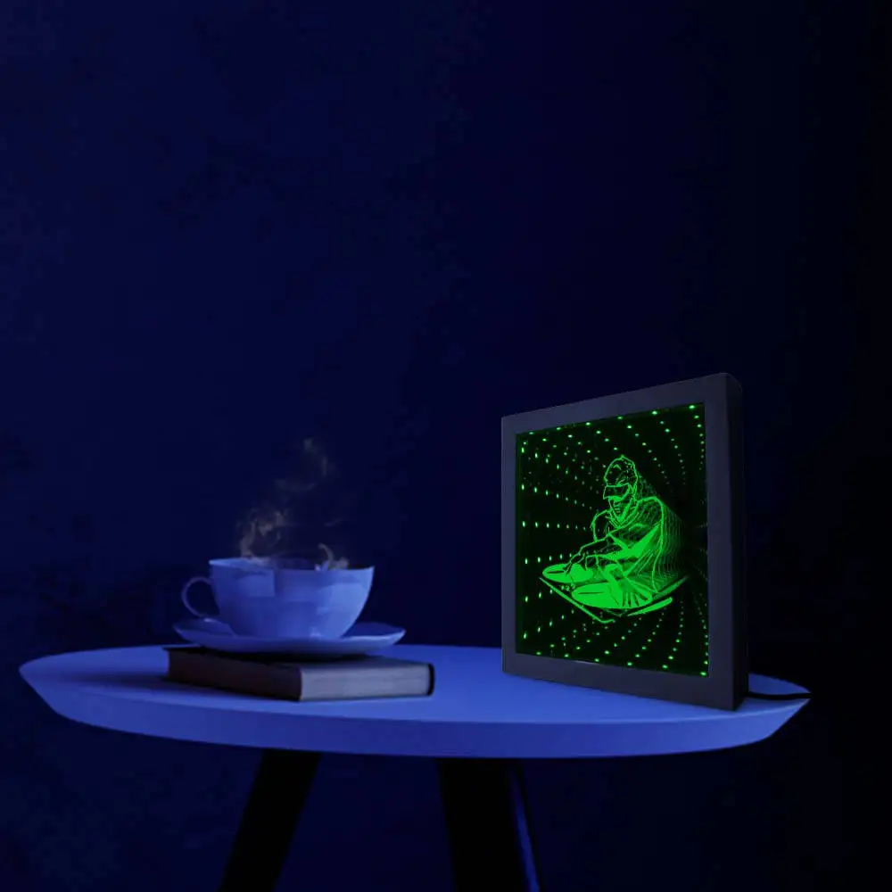 DJ LED вихревой туннель межзвездное зеркало музыкальный подарок