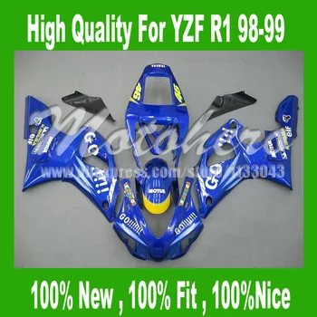 

Hi-quality fairings for YZF R1 98 99 YAMAHA YZF-R1 YZF1000 R1 98 99 #GG11 YZF R1 1998 1999 ABS fairing kits Blue gogo
