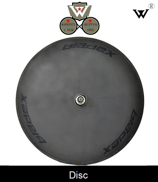 Cheap W CARBON Disc Wheel Triathlon / Time Trial  Whee(Rear);Disk-T - Disc Tubular; For Triathlon Or Fixed Gear;Free Shipping
