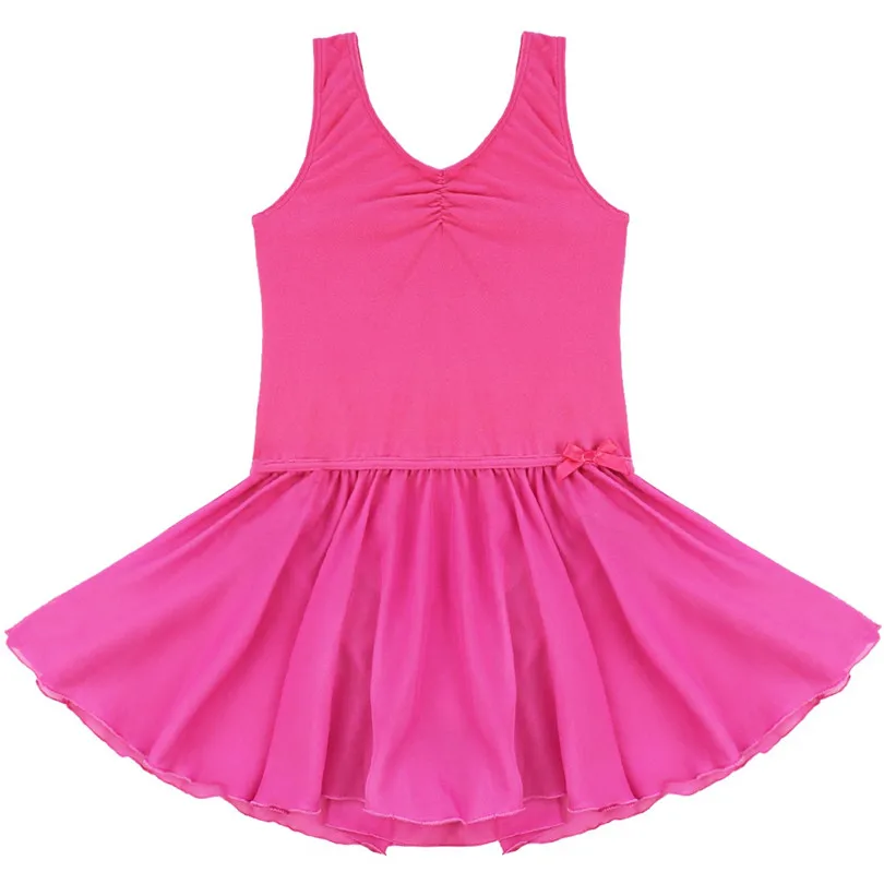 Iiniim/балетное платье-пачка без рукавов для девочек; блестящее танцевальное трико; Рождественский подарок для девочек; гимнастическое платье для тренировок - Цвет: Rose