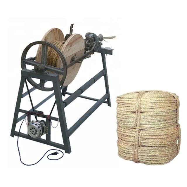 Semi-automatic Rice Stalk Straw Rope Making Machine Straw Braiding