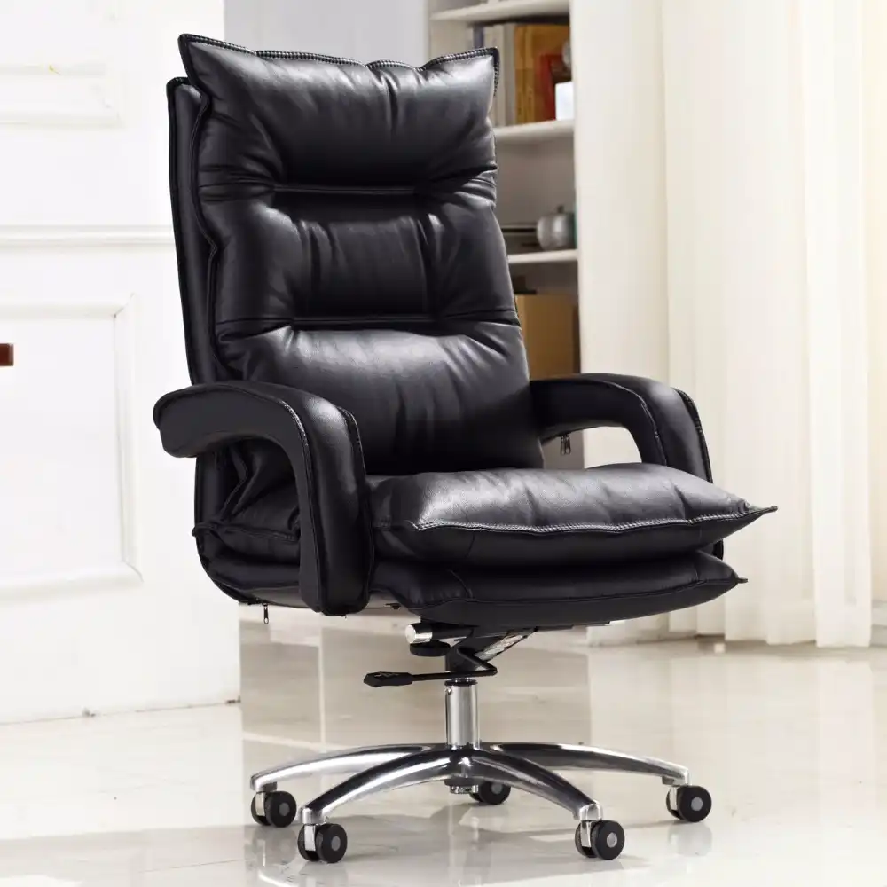 Home Computer Chair Swivel Boss Genuine Leather Office Ergonomic Seat Lifting Executive Protecting The Neck Armchair