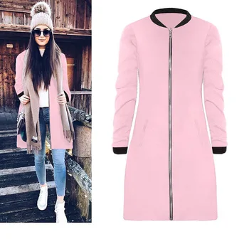 

Fashion Round Neck Long Sleeve Women Coats Solid Color Casaco Feminino Loose Cardigan 2018 Autumn Slim Thin Outerwear