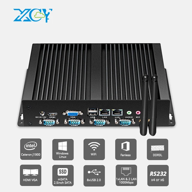 Special Offers XCY Fanless Industrial Mini PC Pentium 2117U 4x RS232 COM Dual Ethernet LAN HDMI VGA WIFI Windows Linux Embed Computer IPC Special Offers XCY Fanless Industrial Mini PC Pentium 2117U 4x RS232 COM Dual Ethernet LAN HDMI VGA WIFI Windows Linux Embed Computer IPC