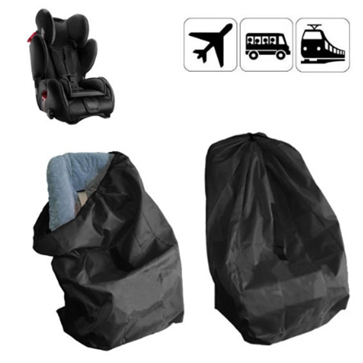 

Portable Baby Car Seat Safety Seat Dust Protection Cover Pouch Child Black Travelling Stroller Infant Bag Accessories Organizer
