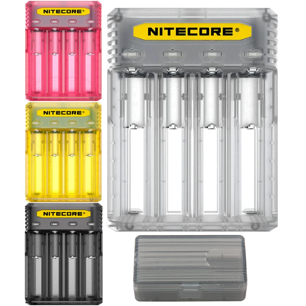 Оригинальное Nitecore Q4 милое зарядное устройство для 18650 14500 16340 26650 IMR li ion/12 V Входное