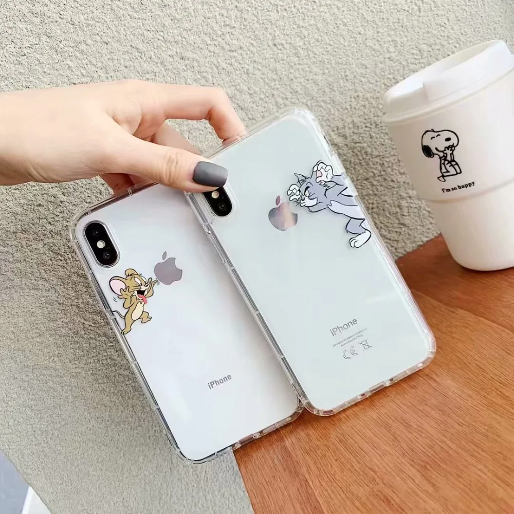 ORYKSZ прозрачный мультфильм мышь ТПУ чехол для телефона iPhone 6 6S 7 8 плюс Чехол X XR XS Max