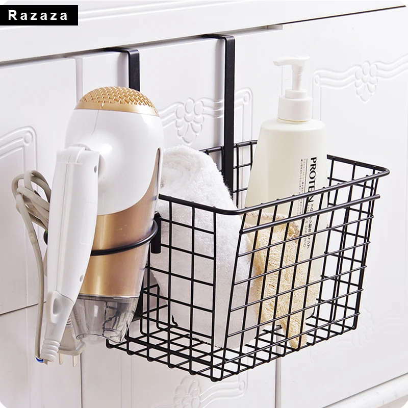 New Iron Hair Dryer Holder Kitchen Cabinet Drawer Organizer Shelf