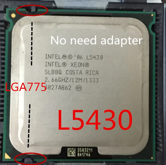 Процессор lntel Xeon L5430 2 66 ГГц 12 м/1333 МГц аналогичный четырехъядерным LGA775 Q8200 Q830000 Q8400