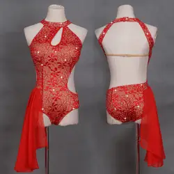 Латинский танец платья для Для женщин южноамериканские костюмы вечерние танцор певец Sasa Show платье красного кружева китайцам Дрель