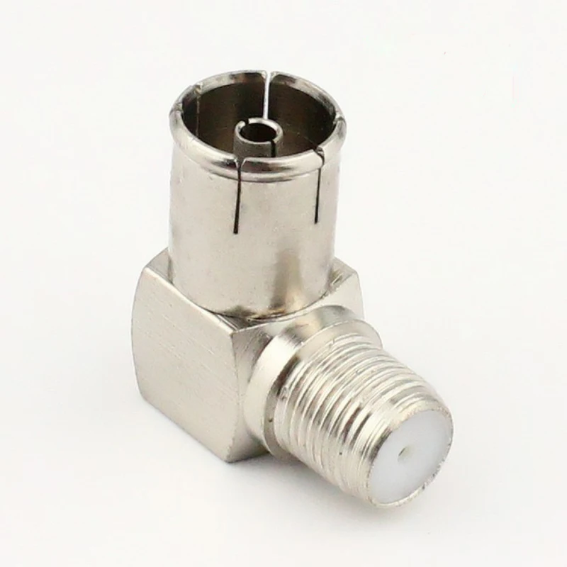 

All copper right Angle F female RF cable plug turns her turn joint imperial RF RF TV set-top boxes