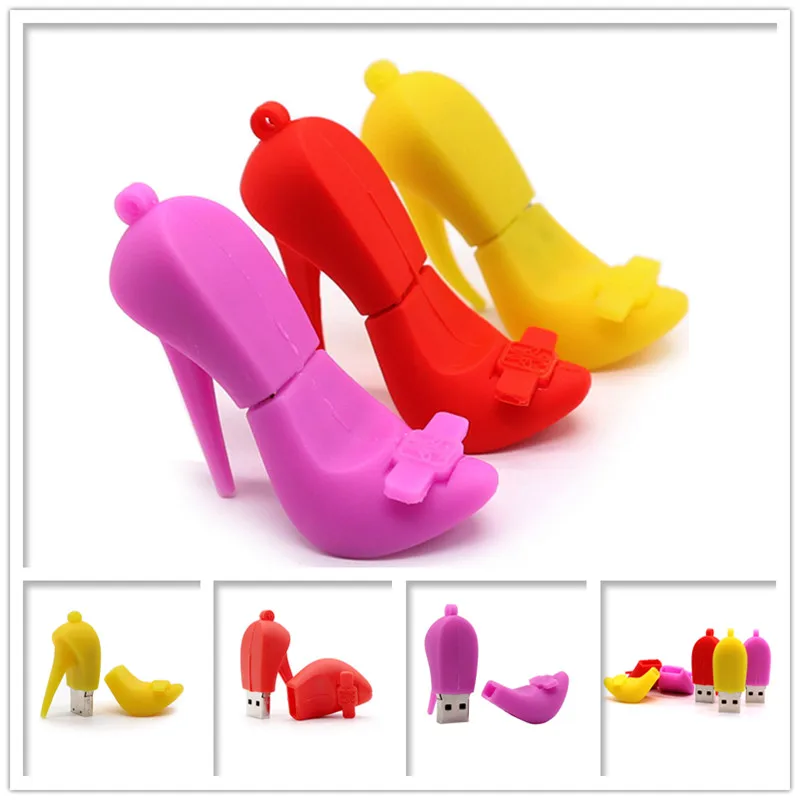 

USB stick pen drive cartoon High heels usb flash drive 4GB 8GB 16GB 32GB 64GB cute memory stick mini computer gift pendrive cle