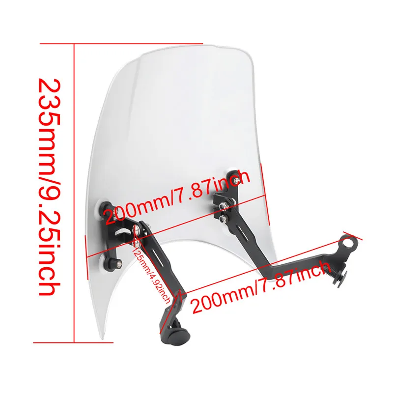 Aluminum Windshield Windscreen Wind Protection For BMW R Nine T R9T 2014 2015 2016 2017 Headlight Fairing Guide Plate WISENGEAR (1)