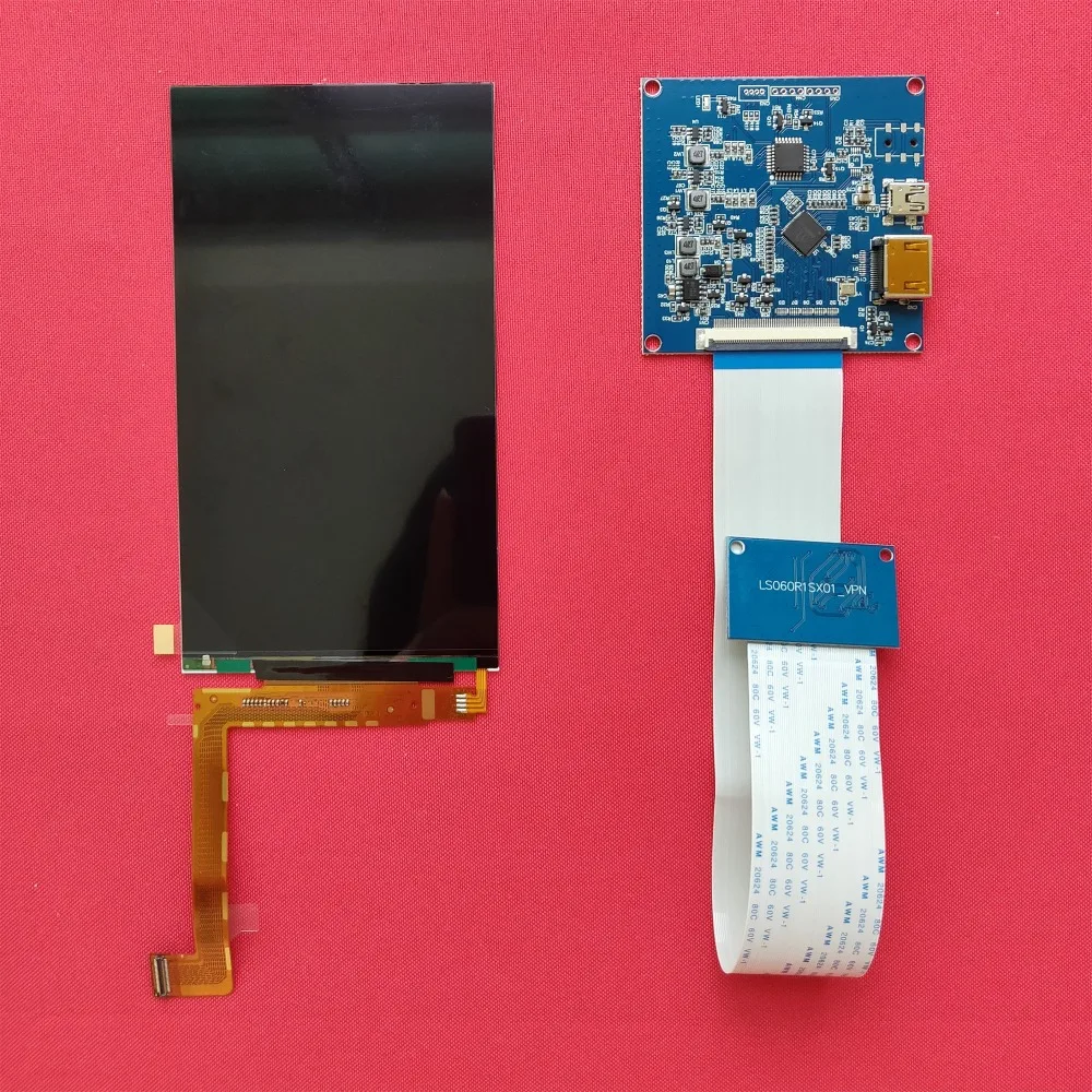 6 дюймов 1440p 1440*2560 ips wqhd HDMI-MIPI дисплей LS060R1SX01 для diy 3d принтер VR очки DLP проектор raspberry pi3 pi4b